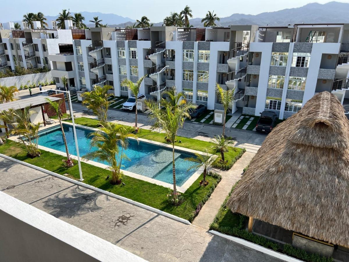 Penthouse Manzanillo Exclusivo Con Alberca Apartamento Exterior foto